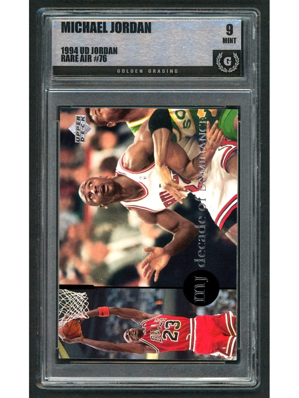 1994 Upper Deck MJ Rare Air #76 Michael Jordan Bulls HOF Graded Mint 9